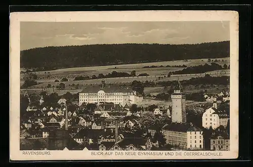 AK Ravensburg, Blick auf das neue Gymnasium und die Oberrealschule