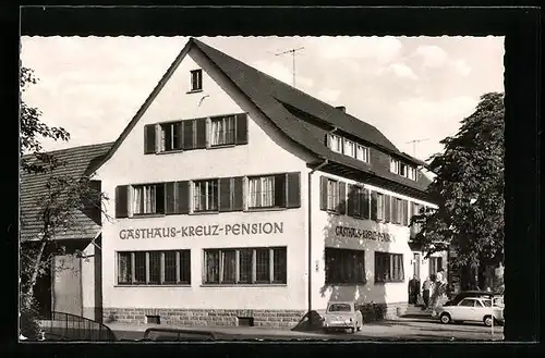 AK Biberach i. bad. Schwarztal, Gasthaus und Pension Zum Kreuz