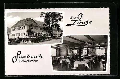 AK Sasbach i. Schwarzwald, Blick zum Hotel Linde