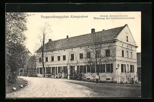 AK Altengrabow, Truppenübungsplatz, Königl. Kommandantur, Wohnung des Platzkommandanten