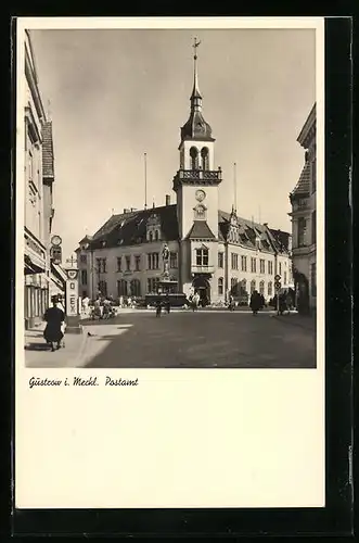 AK Güstrow i. Meckl., Ansicht auf das Postamt