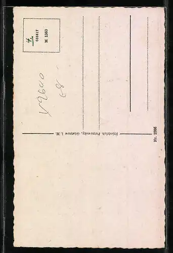 AK Güstrow, Postamt mit Brunnen