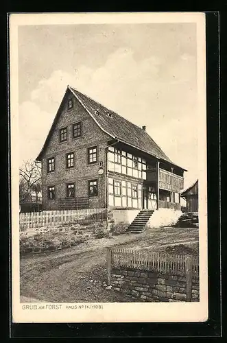 AK Grub am Forst, Ansicht eines Wohnhauses