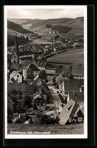 AK Furtwangen /Schwarzwald., Fliegeraufnahme des Ortes