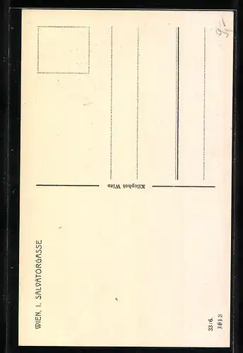 AK Wien, Salvatorgasse mit Geschäften