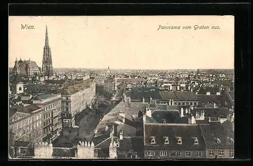 AK Wien, Panorama vom Graben aus