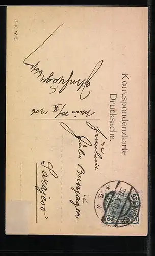 AK Wien, Ansicht des Deutschmeister-Denkmals