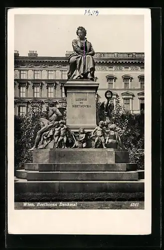 AK Wien, Beethoven-Denkmal am Beethovenplatz