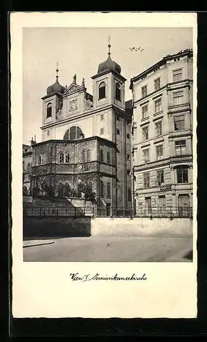 AK Wien, Dominikanerkirche in der Strassenansicht