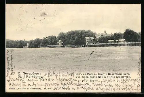 AK St. Pétersbourg, Vue sur la petite Nevka et l`Ile Krestovsky