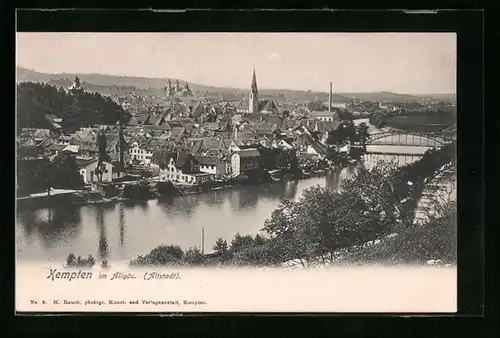 AK Kempten, Blick auf die Altstadt