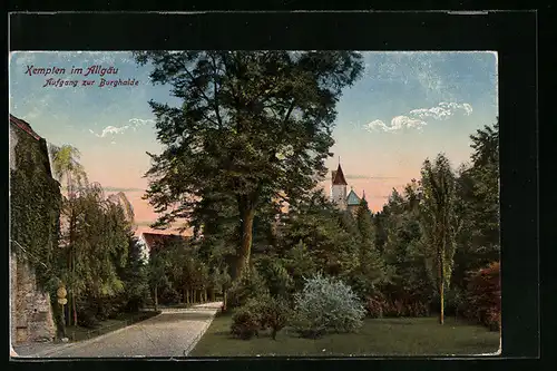 AK Kempten im Allgäu, Aufgang zur Burghalde