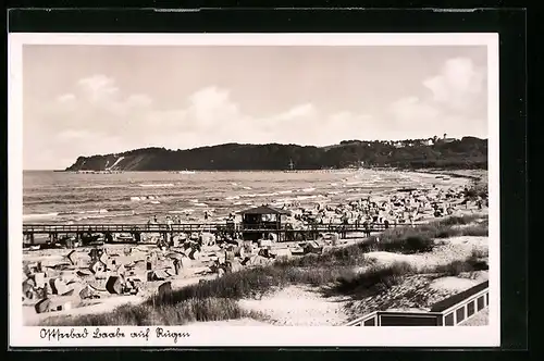 AK Baabe auf Rügen, Strandpartie an der Ostsee