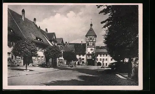 AK Bräunlingen, Stadttor mit Robert-Wagner-Str.