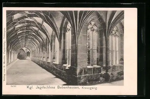 AK Bebenhausen, Kreuzgang im kgl. Jagdschloss