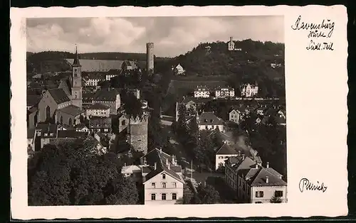 AK Ravensburg, Ortsansicht aus der Vogelschau