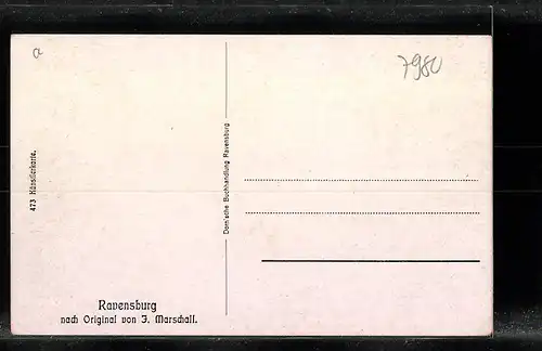 Künstler-AK Ravensburg, Panoramablick