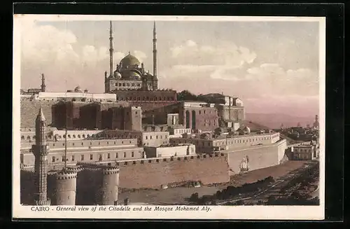 AK Cairo, General view of the Citadelle and the Mosque Mohamed Aly