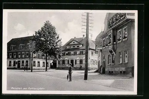 AK Renchen, Am Rathausplatz, Gasthaus Brauerei Bären