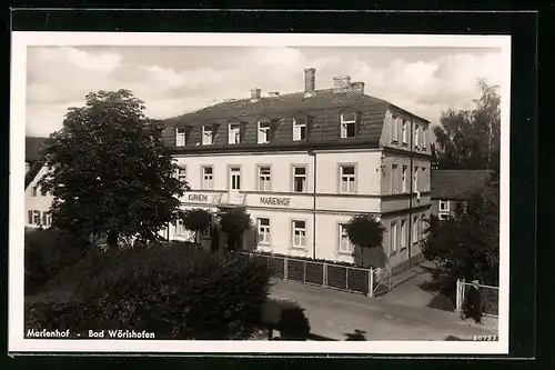 AK Bad Wörishofen, Kurheim Marienhof aus der Vogelschau