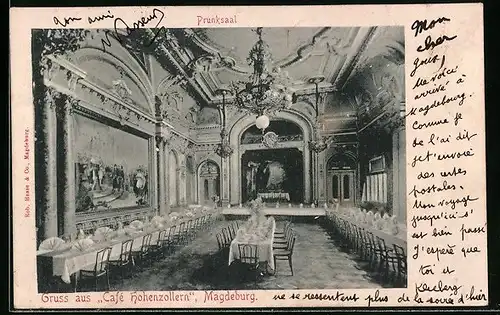AK Magdeburg, Café Hohenzollern, Prunksaal