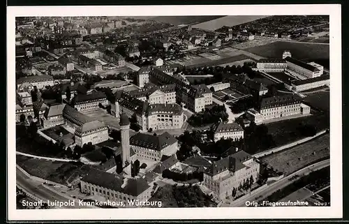 AK Würzburg, Staatl. Luitpold-Krankenhaus, Fliegeraufnahme