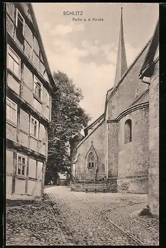 AK Schlitz, Partie an der Kirche