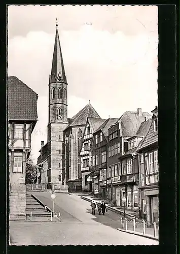 AK Heiligenstadt /Eichsfeld, Bergstrasse mit Kirche