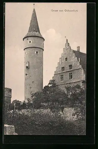 AK Ochsenfurt, Ansicht vom Schloss