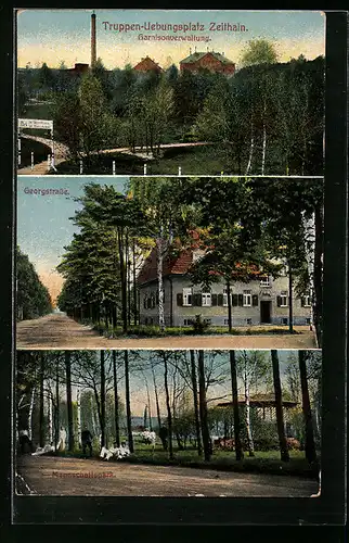 AK Zeithain, Truppem-Uebungsplatz, Garnisonverwaltung, Georgstrasse, Mannschaftspark