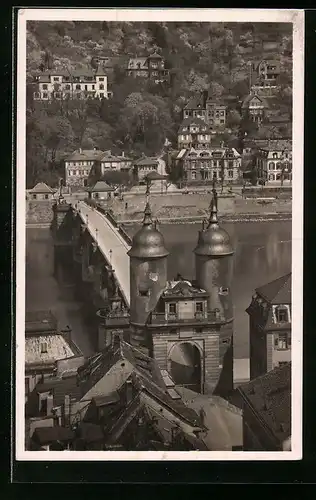 AK Heidelberg, Alte Brücke und Ziegelhäuser Landstrasse