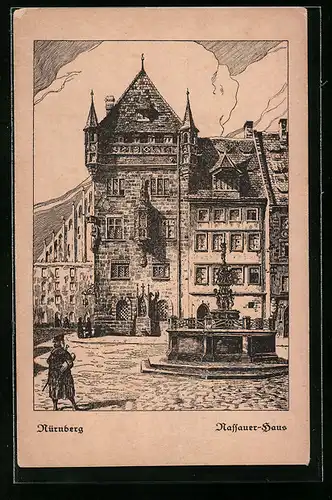 Künstler-AK Nürnberg, Nassauer-Haus