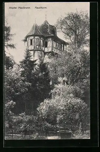 AK Maulbronn, Kloster Maulbronn mit Faustturm