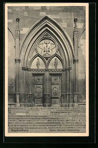 AK Regensburg, Dom Portal Südseite
