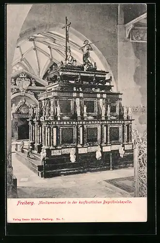 AK Freiberg, Moritzmonument in der kurfürstlichen Begräbniskapelle