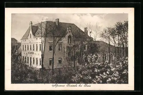 AK Greiz, Alpenrose Gommla mit Garten