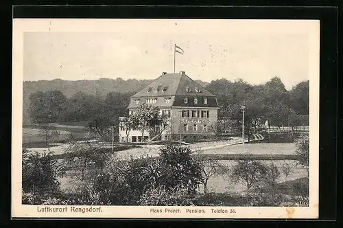 AK Rengsdorf, Pension Haus Preyer mit Parkanlage