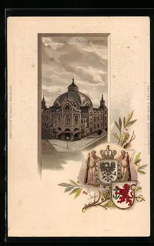 Passepartout-Lithographie Düsseldorf, Apollo-Theater, Wappen