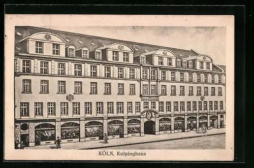 AK Köln, Kolpinghaus mit Strasse