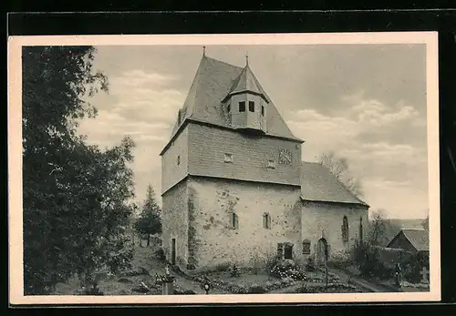 AK Salzböden, Kirche mit Kirchhof