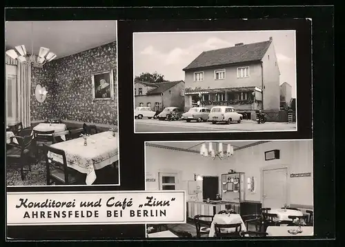 AK Ahrensfelde bei Berlin, Konditorei und Cafe Zinn, Gebäude, Innenansichten