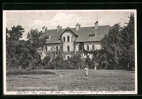 AK Rewahl, Kinder-Seehospiz, Vorderansicht mit Spielwiese