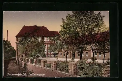 AK Sommerfeld, Lutherschule mit Strasse