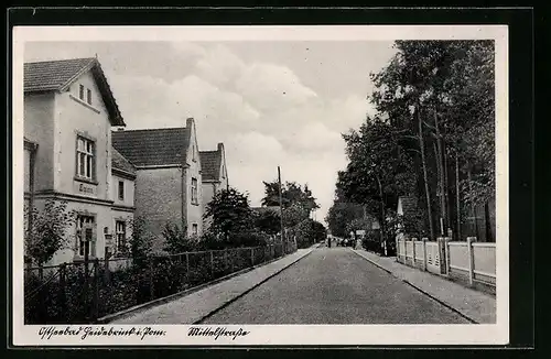 AK Heidebrink /Ostsee, Partie in der Mittelstrasse, mit Haus Emma