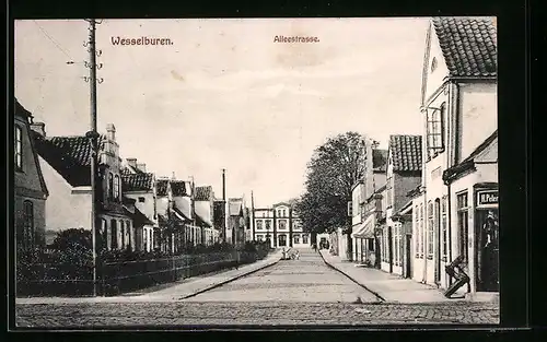 AK Wesselburen, Partie in der Alleestrasse