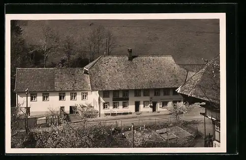 AK Aitern /Schwarzw., Gasthaus und Pension zum Rössle aus der Vogelschau