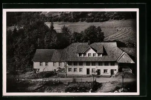 AK Aitern /Schwarzw., Gasthaus und Pension zum Rössle von oben gesehen