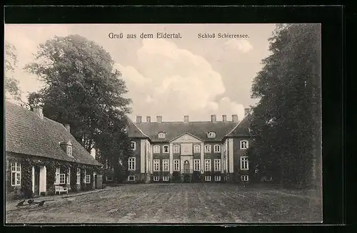 AK Schierensee, Frontansicht von Schloss Schierensee