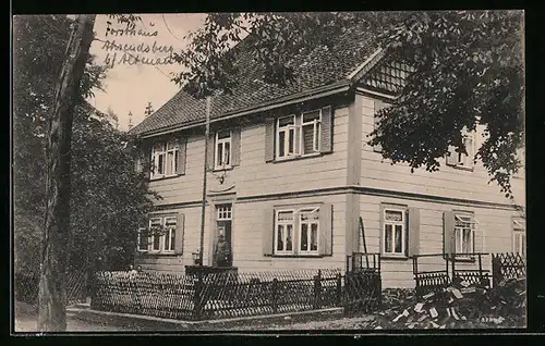 AK Ahrendsberg b. Altenau, Forsthaus Ahrendsberg mit Jäger