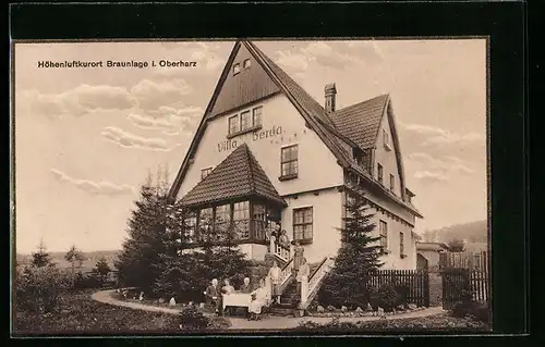 AK Braunlage i. Oberharz, Pensionhaus Villa Gerda, Bes. Frau A. Goller
